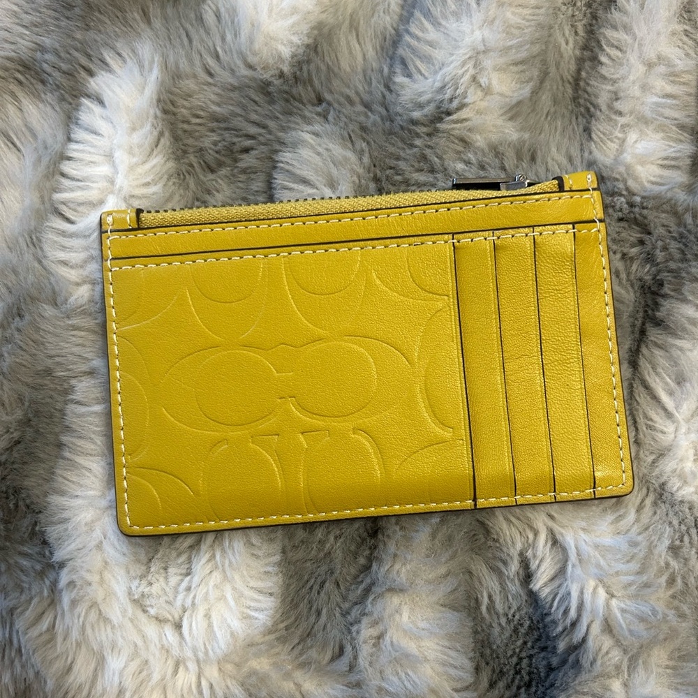 Coach Embossed zip card case - Picture 3 of 4